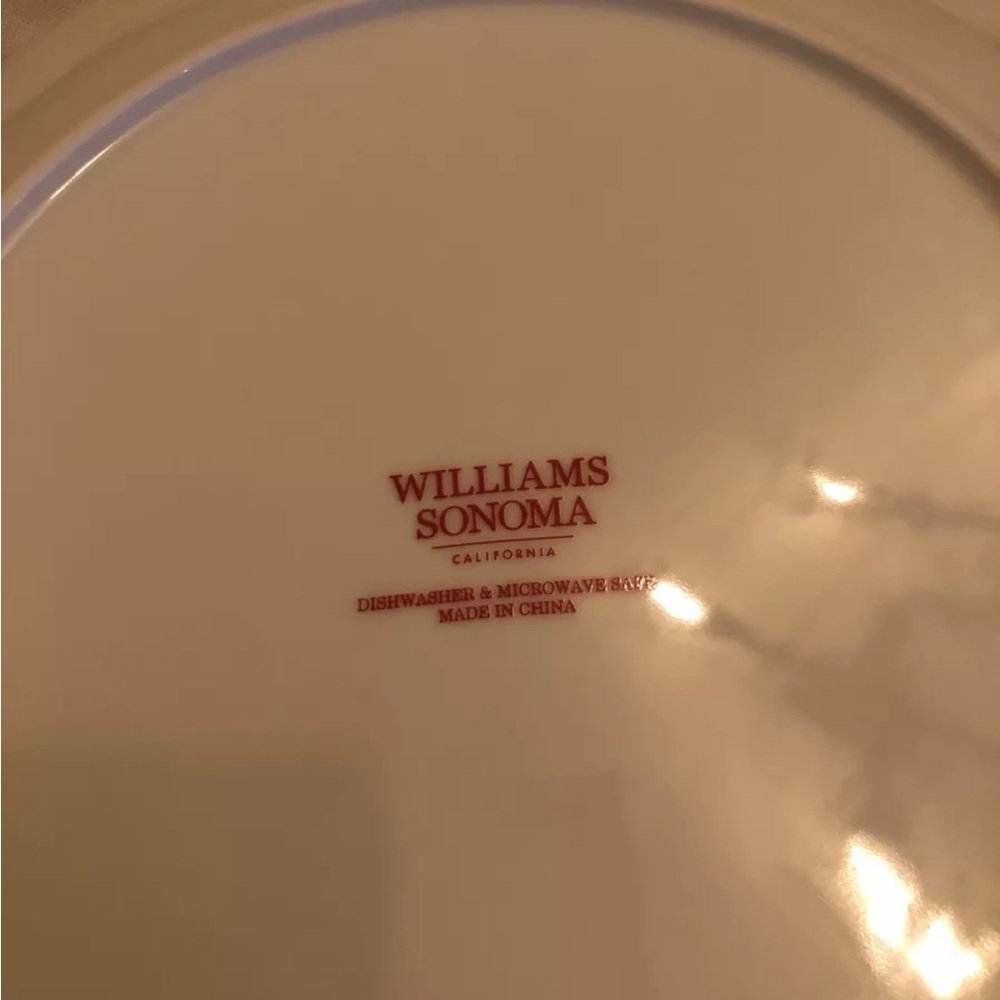 Williams Sonoma Twas The Night Before Christmas Dinner Plate -Santa w/Sleigh! - Picture 3 of 3